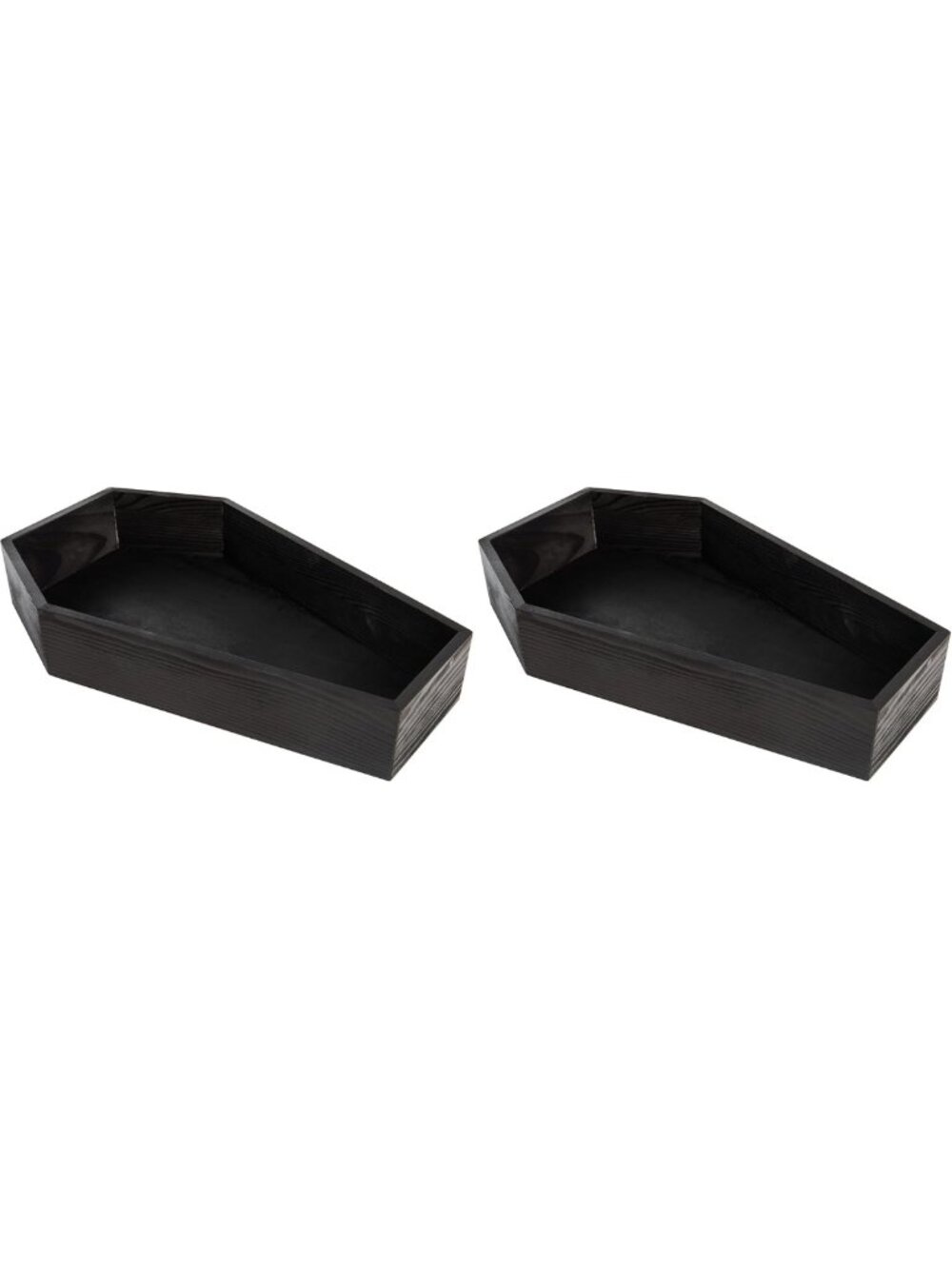 Black Coffin Tray Set - 13.5" Decorative Serving Box for Candy, Keys, Candles